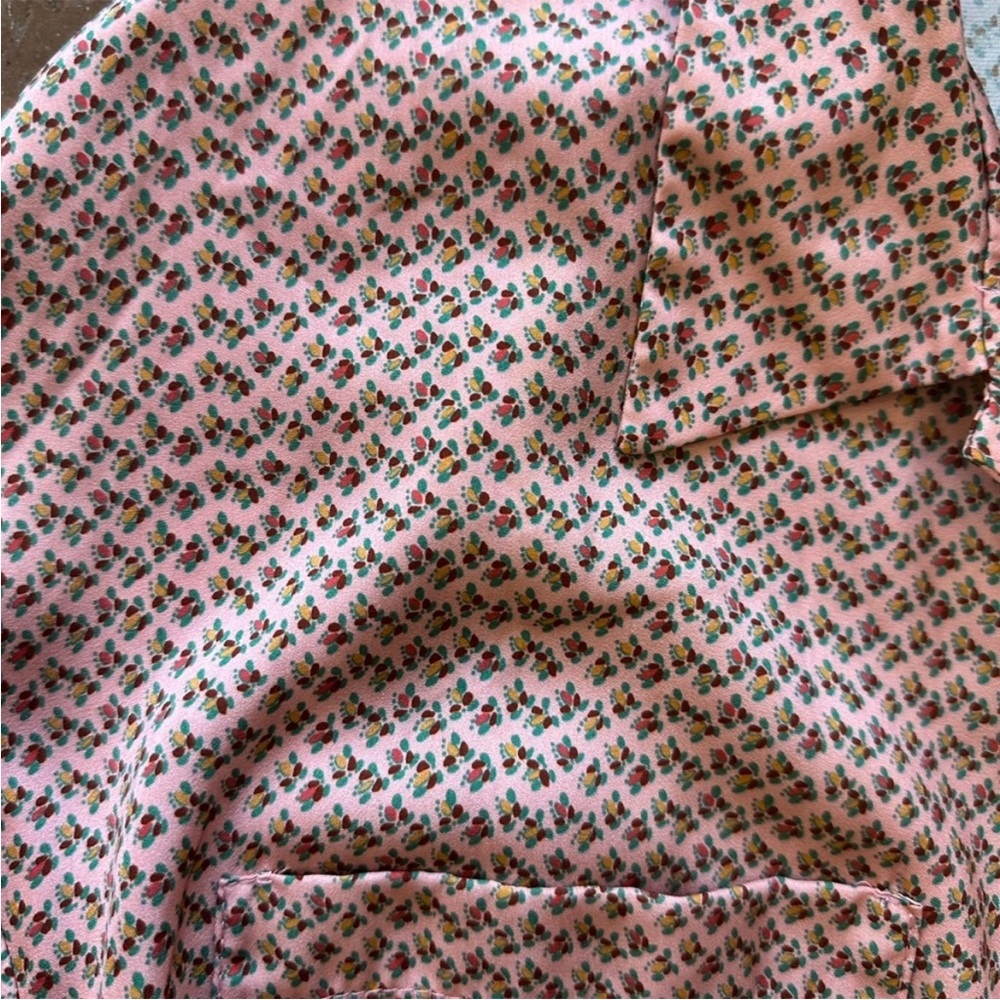 Zara Polyester Printed Button-Up Duster Tunic Dre… - image 2